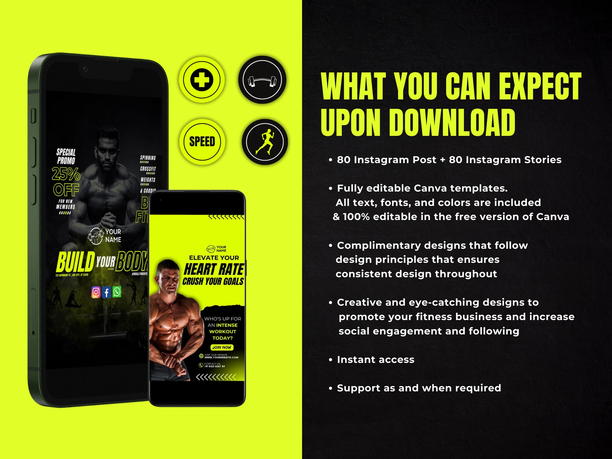 Fitness Instagram Posts Templates Gym Canva Templates for Social Media Canva Fitness Templates Fitness Instagram Posts Templates Gym Canva Templates for Social Media Canva Fitness Templates