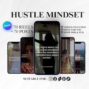 Paquete Boss Babe Hustle Reels: Plantillas motivacionales para Instagram (Canva)
