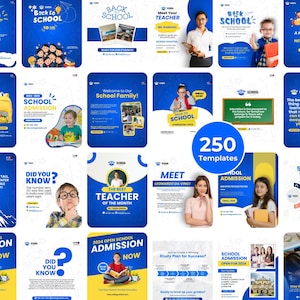 Education Canva Templates for Schools – Social Posts, Stories, Quotes & Highlight Covers