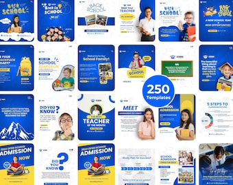 Education Canva Templates for Schools – Social Posts, Stories, Quotes & Highlight Covers