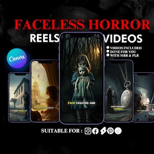 Faceless Horror Videos: Creepy Reels, Shorts, TikTok (Digital Download)