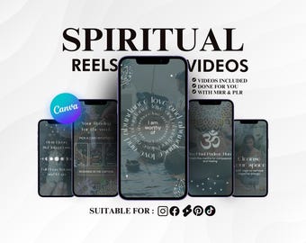 Spiritual Instagram Reels: Law of Attraction Canva Templates