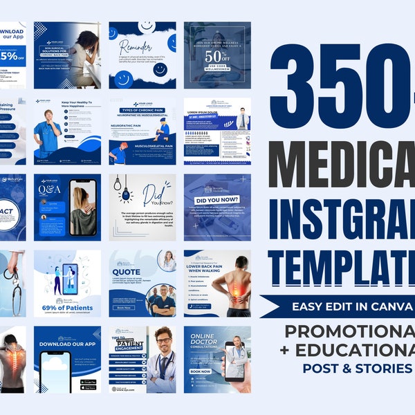 Medical Canva Templates, Healthcare Content, Hospital Medicine Marketing, Healthcare Templates, Health Clinic Brand, Doctor