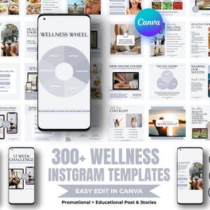 Wellness Instagram Templates, Holistic Coach Instagram Templates, Wellness Social Media Template, Wellness Coach Templates, Post, Stories