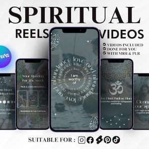 Spiritual Instagram Reels: Law of Attraction Canva Templates