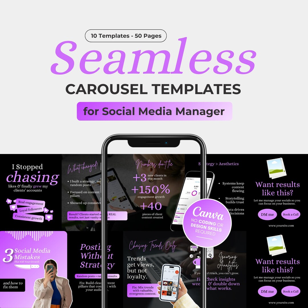 Beige Instagram Carousel Templates – Canva Editable (digital Download ...