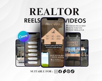 50 Real Estate Reels Templates: Realtor Instagram Marketing (Canva)