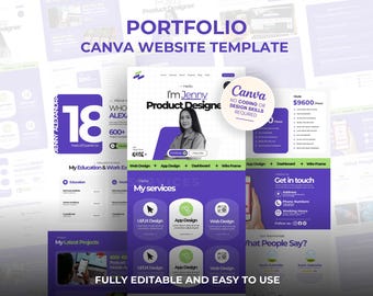 Plantilla de sitio web de Canva: portafolio moderno para creadores de contenido generado por el usuario