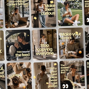 Trendy Instagram Canva Templates, Headline Social Media Posts for Content Creators, UGC Creators, Influencers & Personal Brands, Reel Covers