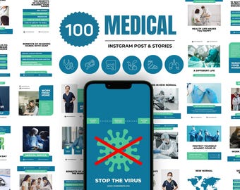 Medizin Vorlagen: Gesundheit Professionelle Social Media (Digitaler Download)