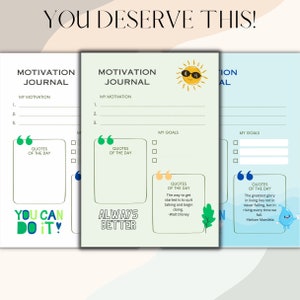 Motivational Journal | Inspiration Journal | Pflege Tagebuch | Traumtagebuch | Digitaler Download | Leinwand Design