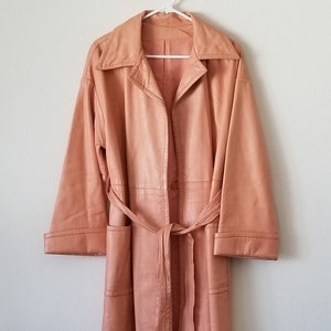 Peach Trench Coat - Etsy