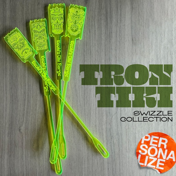 Tiki Swizzle Sticks Etsy