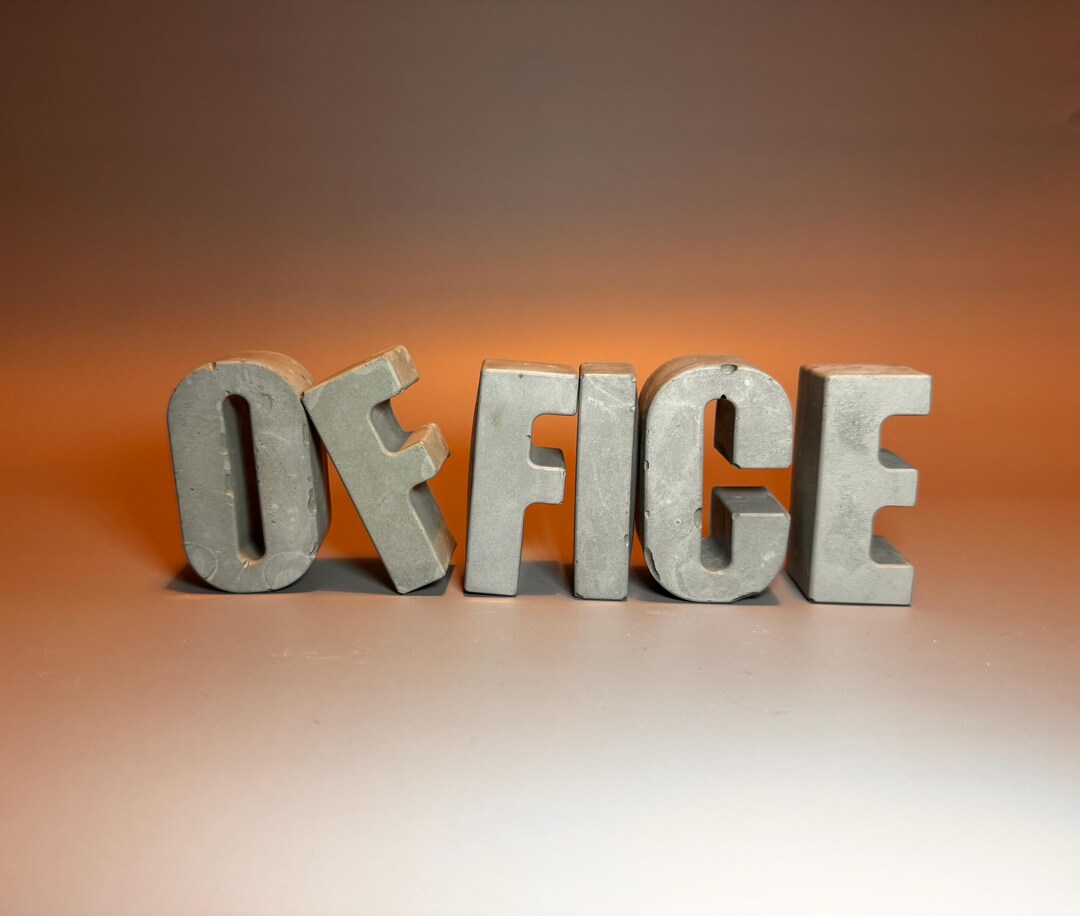 Handmade Concrete Letters: Minimalist Home Decor, Custom Initials ...
