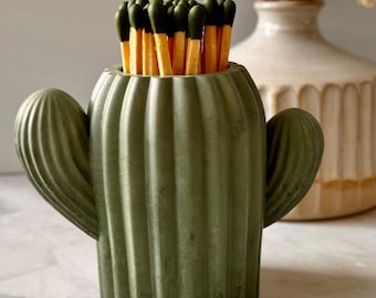 Concrete Cactus Match Holder: Scandi Decor, Cactus Decor, Western Decor