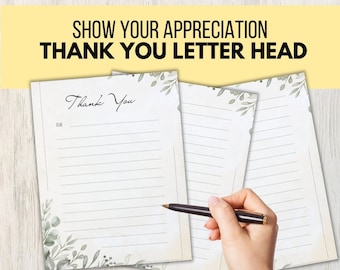 Thank You Letter, Teacher Appreciation , Thank You Stationary, Handwritten Note, Handwritten Letter, Printable, Digital Download
