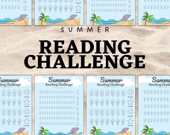 Summer Reading Challenge Printable, Summer Reading Challenge for Kids, Reading Log, Summer Reading Reward System, Reading Tracker