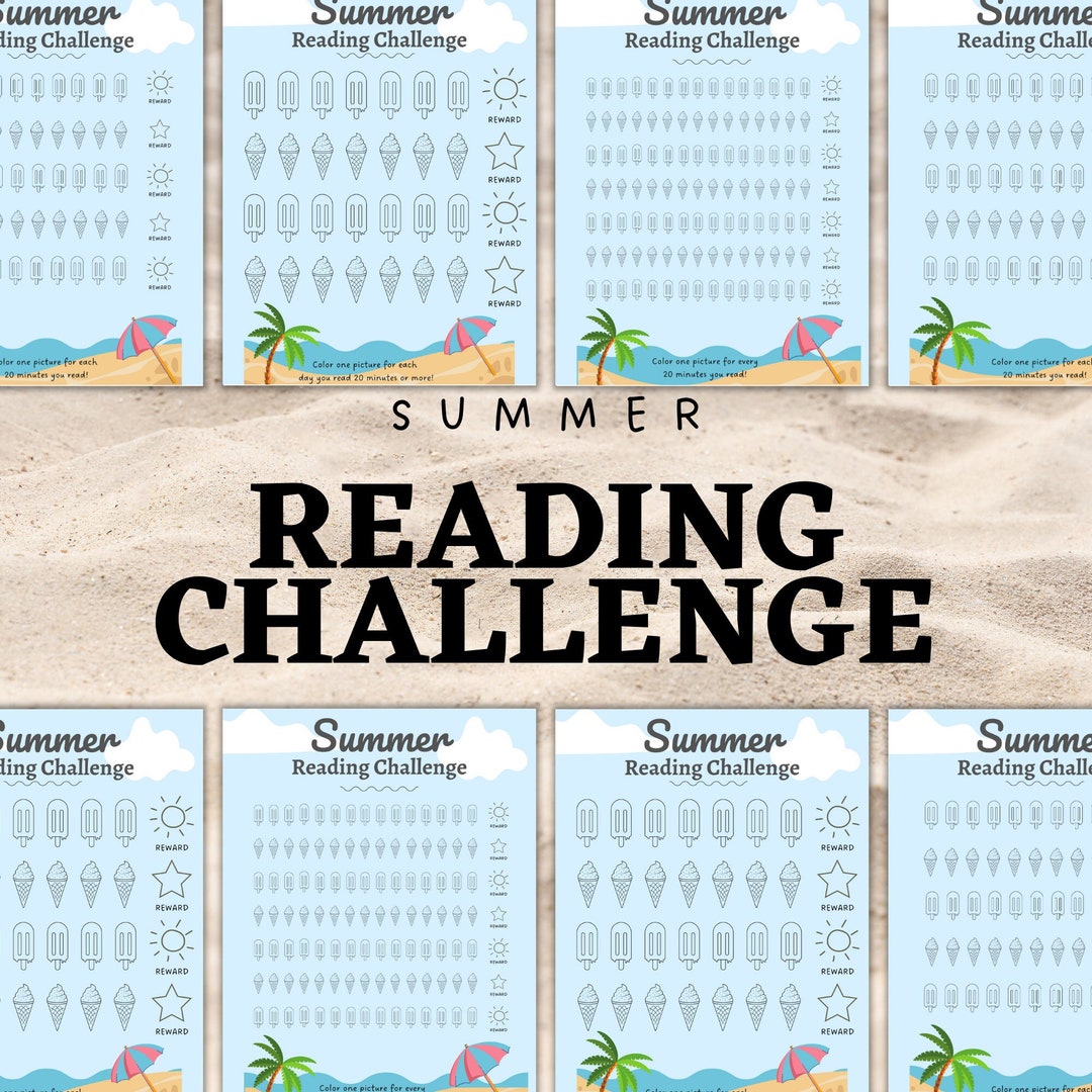 Summer Reading Challenge Printable, Summer Reading Challenge for Kids