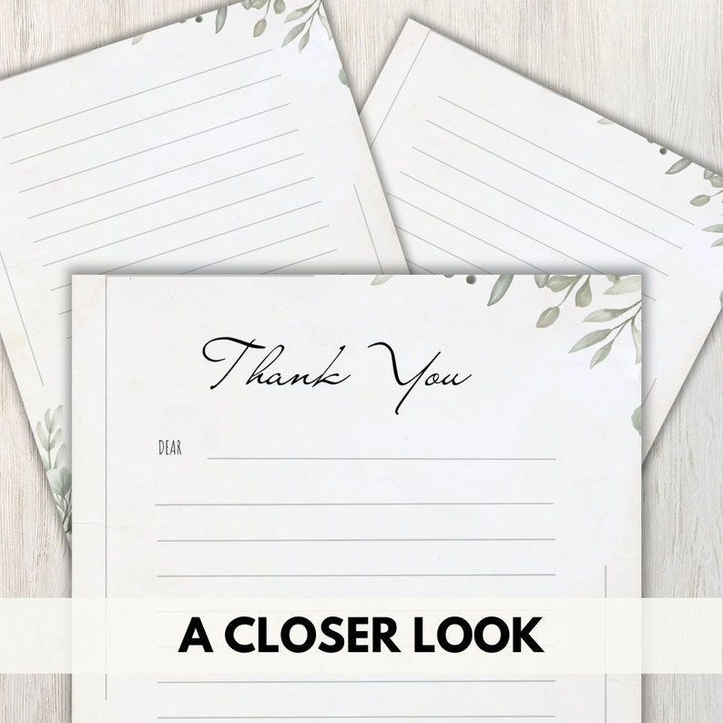 Thank You Letter, Teacher Appreciation , Thank You Stationary