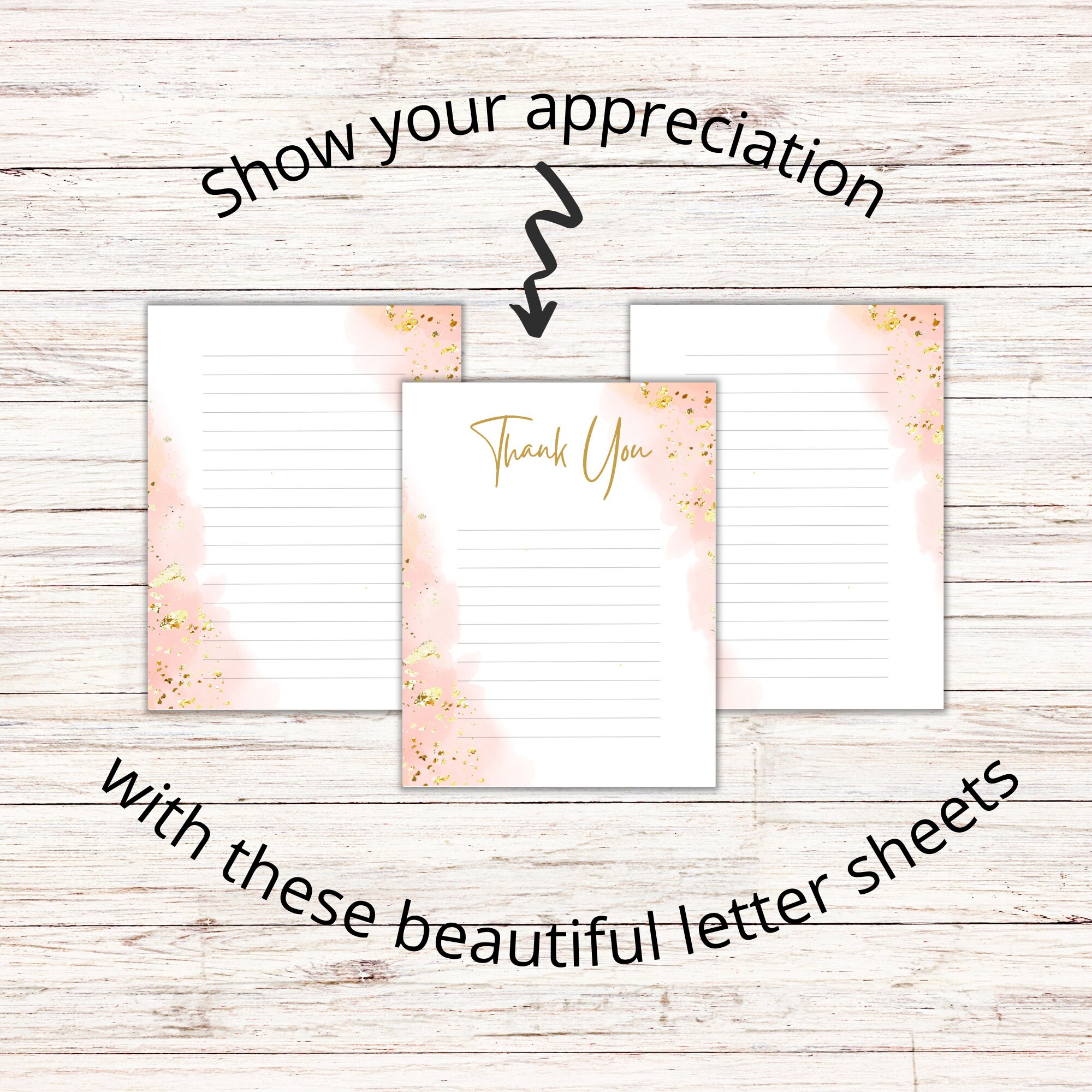 Thank You Letterhead, Teacher Appreciation Note, Handwritten Letter ...
