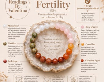 Fertility Crystal Bracelet| TTC Gift | Fertility Support Bracelet | Pregnancy Journey