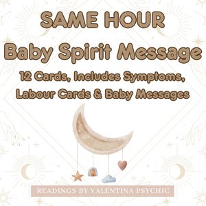SPIRIT BABY MESSAGES - (cartes uniquement sans interprétation) Lecture le jour même dans les 24 heures | Lectures psychiques de la fertilité