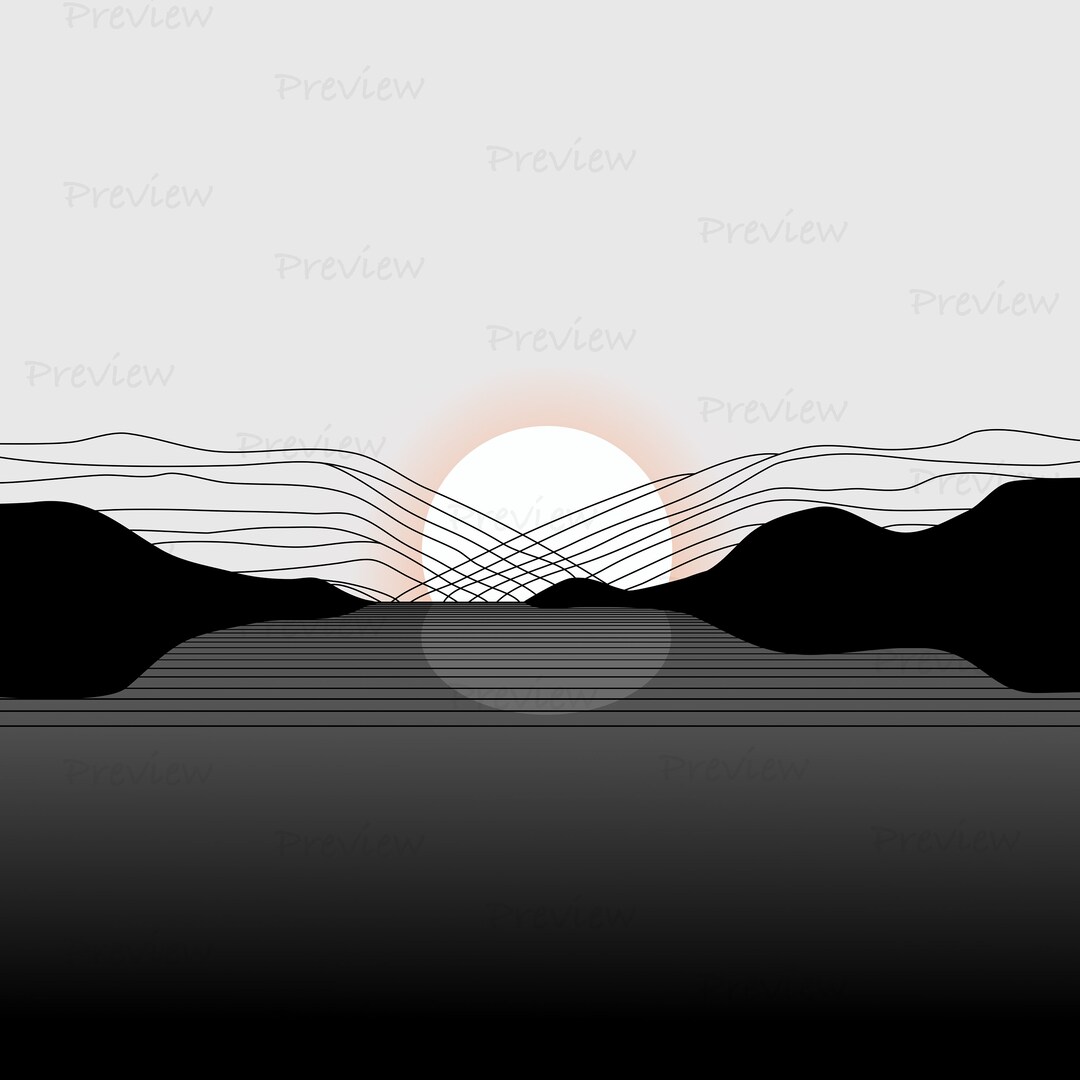 Mystic Serenity Digital Download Abstract Line Art of a Etsy