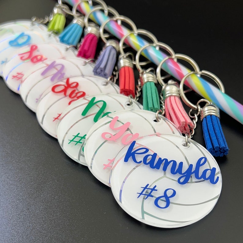 Volleyball Keychain, Bag Tag, Personalized Keychain, Personalized ...