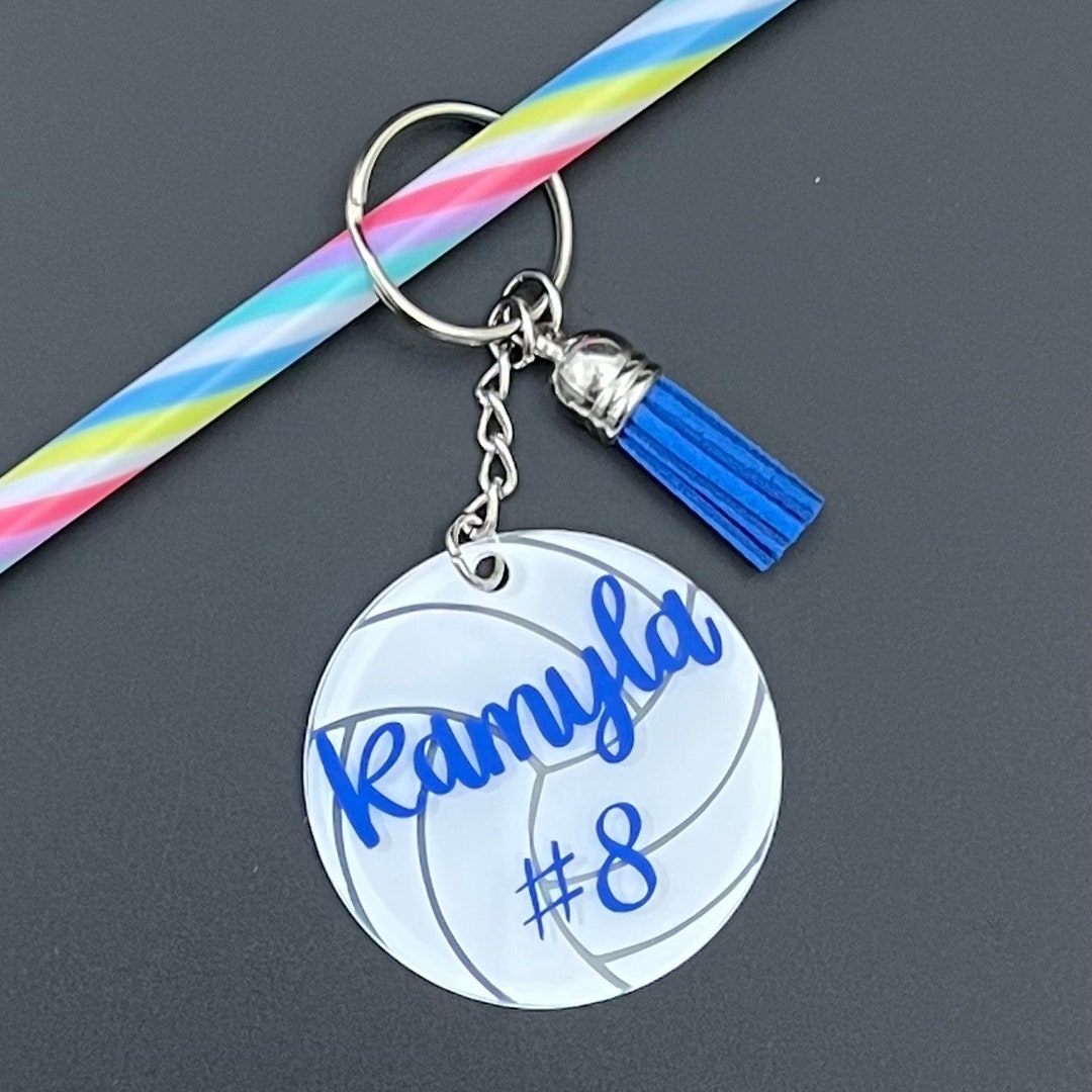 Volleyball Keychain, Bag Tag, Personalized Keychain, Personalized ...