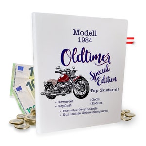 Personalisiert Motorrad Spardose – Mit Pinguin-Motiv, Keramik, 95 Mm Hoch, Individueller Text/Name