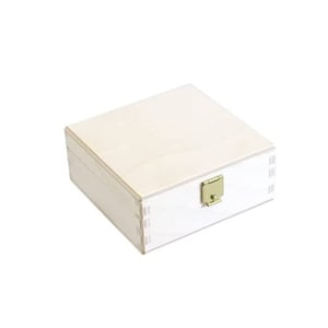 Boîte pliante - Boîte à couvercle à charnière en bois naturel - Boîte en bois avec couvercle - Boîte de rangement pour boîte cadeaux - Boîte en bois en contreplaqué de bouleau