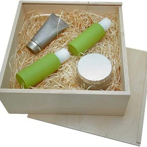 Scatola scorrevole scatola regalo in legno scatola portaoggetti per regali scatola regalo ideale scatola in legno con coperchio scatola in legno in compensato di betulla immagine 4