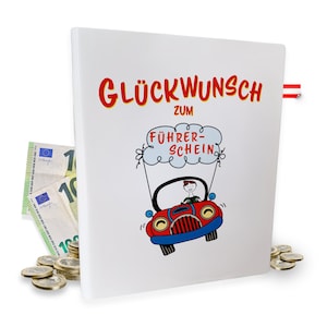 Geld cadeau voor het behalen van je rijbewijs - geslaagd voor je rijbewijs - spaarpot geld cadeau cadeaubon