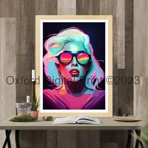 Lady Gaga Printable Pop-art Portrait | Wall Art | Funky Pop-art Poster ...