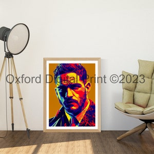 Tom Hardy Printable Pop-art Portrait | Wall Art | Funky Pop-art Poster