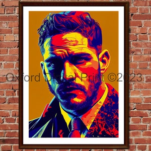 Tom Hardy Printable Pop-art Portrait | Wall Art | Funky Pop-art Poster