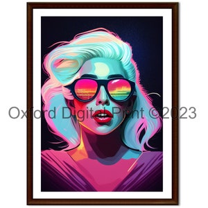 Lady Gaga Printable Pop-art Portrait | Wall Art | Funky Pop-art Poster ...