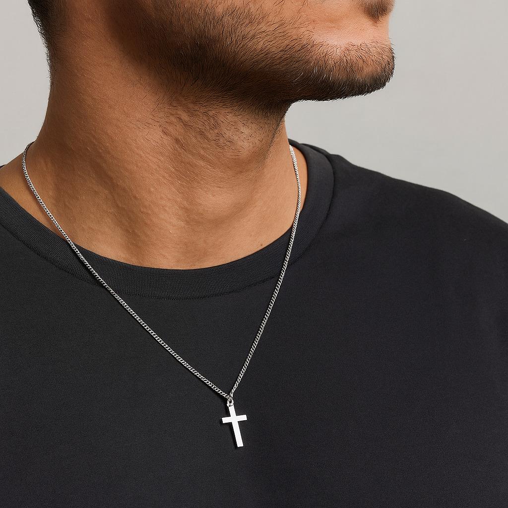 925 ciondoli in argento sterling ciondolo collana a croce minimalista e sobrio ornamento unisex classico delicato gioiello pendolarismo