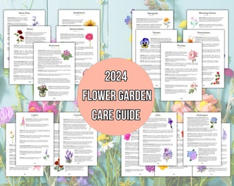 Kompletter Spickzettel zur Blumengartenpflege, Gartenbuch, Homestead-Geschenk, Schnittblumen-Gartenplaner, ultimativer Leitfaden für Anfänger und Gärtner, Gartenarbeit