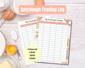 2024 Sourdough Feeding Tracker Homestead Starter Maintenance Log New Baking Naturally Leavened Bread Chart New Sourdough Guide Baking Record