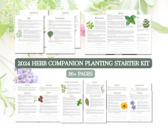 2024 Ultimate Herb Companion Planting Guide New Garden Guide Gardener Planner Companions for Organic Gardening Homesteading Records