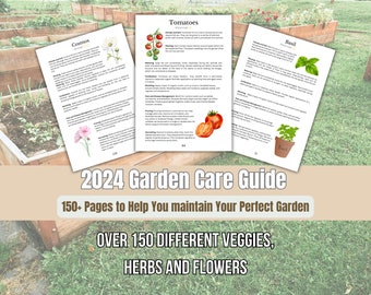 2024 Homestead Garden Care Guide Gardening Book Flower Garden Planner Vegetable Herb Garden Cheatsheet Gift for Beginner Gardener Workbook