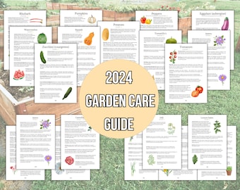 NEW Garden Care Guide Gardening Book Homestead Gift Flower Garden Planner 2024 Vegetable Herb Garden Cheatsheet for Beginner Gardeners