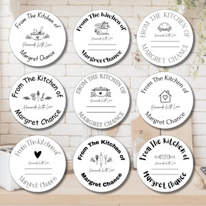 Etiquetas de enlatado hechas en casa personalizadas con amor Mason Jar pegatina personalizada Homesteading Gift Home Baking Cottage Bakery Label Etiquetas de granja