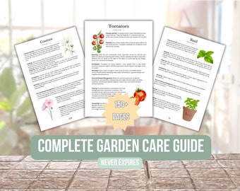 Ultimate Garden Care Guide Gardening Book Homestead Gift Flower Garden Planner 2024 Vegetable Herb Garden Cheatsheet for Beginner Gardeners