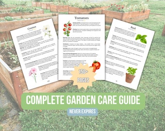 Homestead Garden Care Guide Gardening Book 2024 Flower Garden Planner Vegetable Herb Garden Cheatsheet Gift for Beginner Gardener Workbook