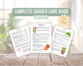 Complete Garden Care Guide Gardening Book Homestead Gift Flower Garden Planner 2024 Vegetable Herb Garden Cheatsheet for Beginner Gardeners