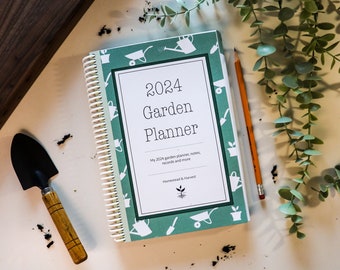 Garden Organizer 2024 Homestead Garden Planner New Gardener Book Market Gardening Record Keeper Farming Seed Starting log Gardener Gift