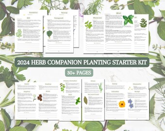 2024 Ultimate Herb Companion Planting Guide New Garden Guide Gardener Planner Companions for Organic Gardening Homesteading Records