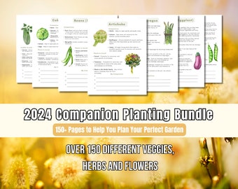 2024 Ultimate Companion Planting Guide New Garden Guide Gardener Planner Vegetable Companions for Organic Gardening Homesteading Records